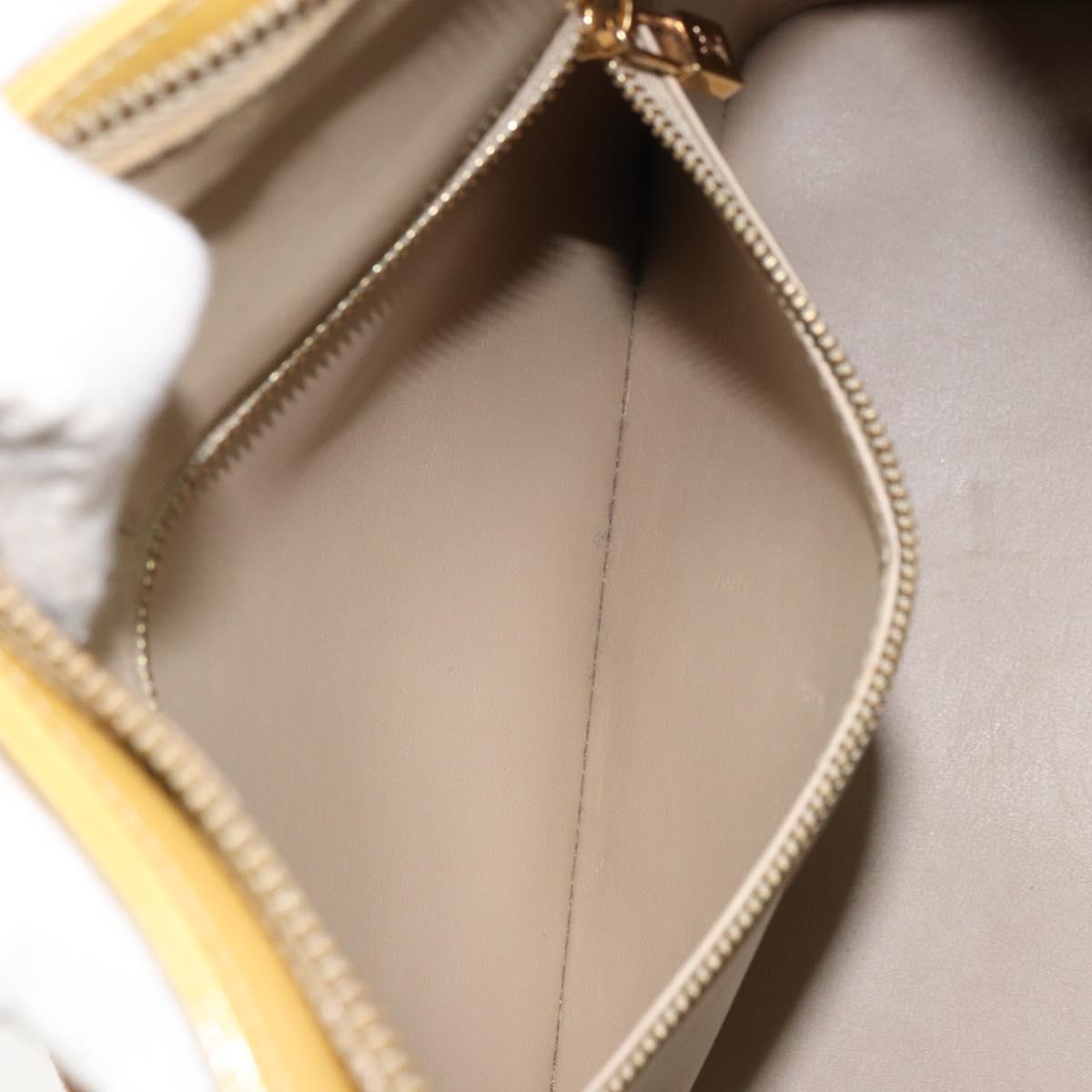 LOUIS VUITTON Monogram Vernis Houston Hand Bag Beige M91004 LV Auth ka1869