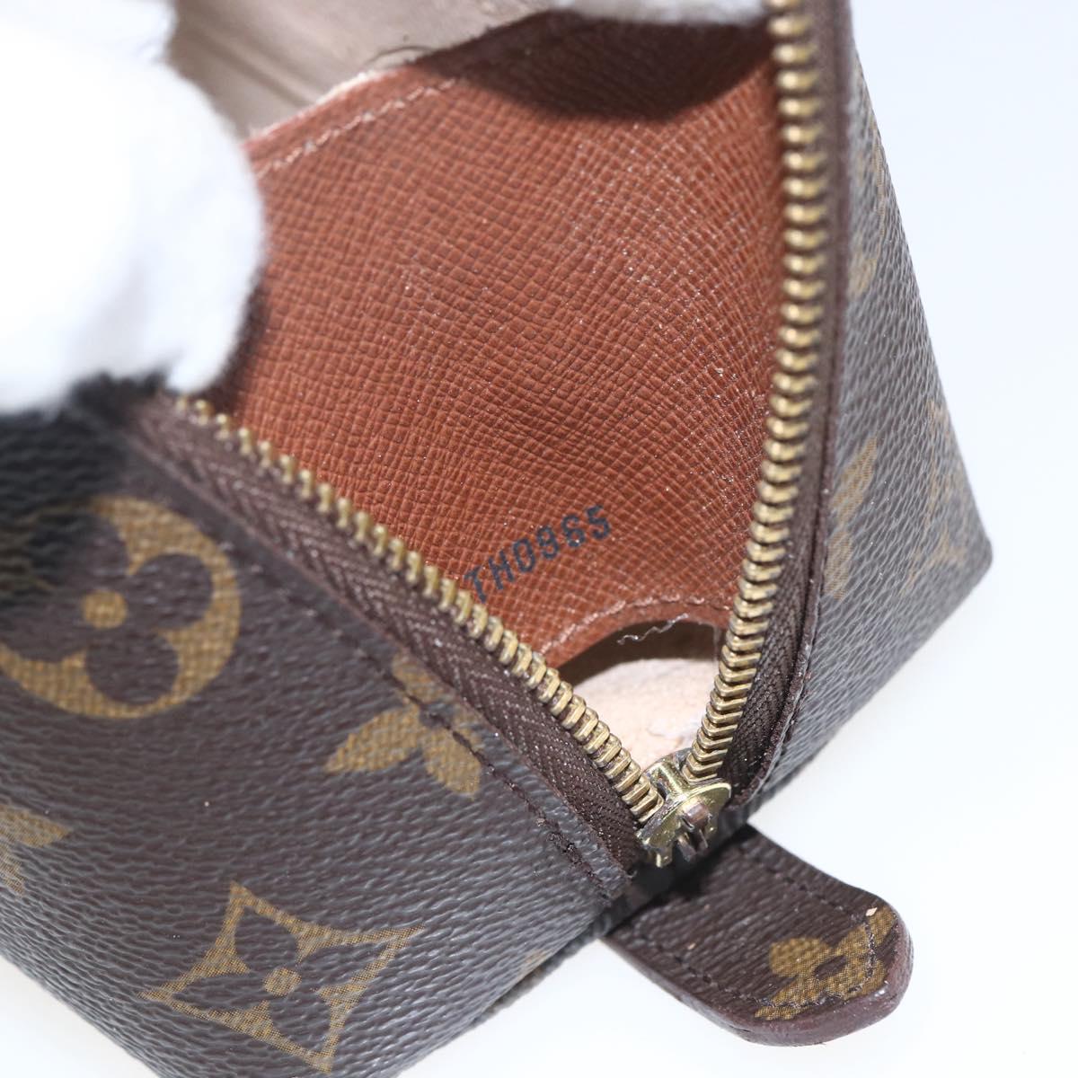 LOUIS VUITTON Monogram Trousse Demi Ronde Cosmetic Pouch M47520 LV Auth ka1872