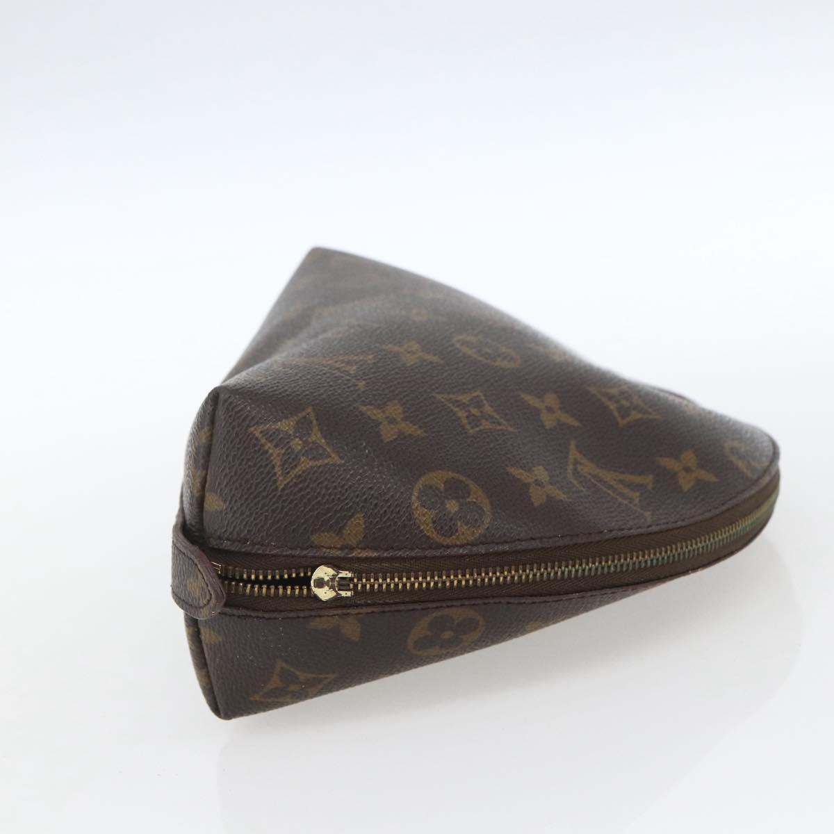 LOUIS VUITTON Monogram Trousse Demi Ronde Cosmetic Pouch M47520 LV Auth ka1872