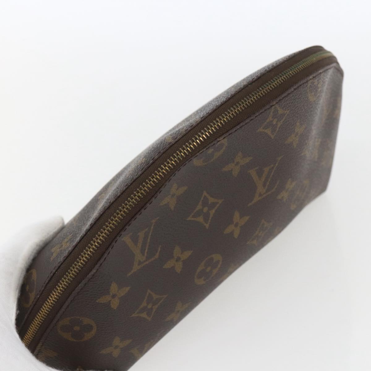 LOUIS VUITTON Monogram Trousse Demi Ronde Cosmetic Pouch M47520 LV Auth ka1872