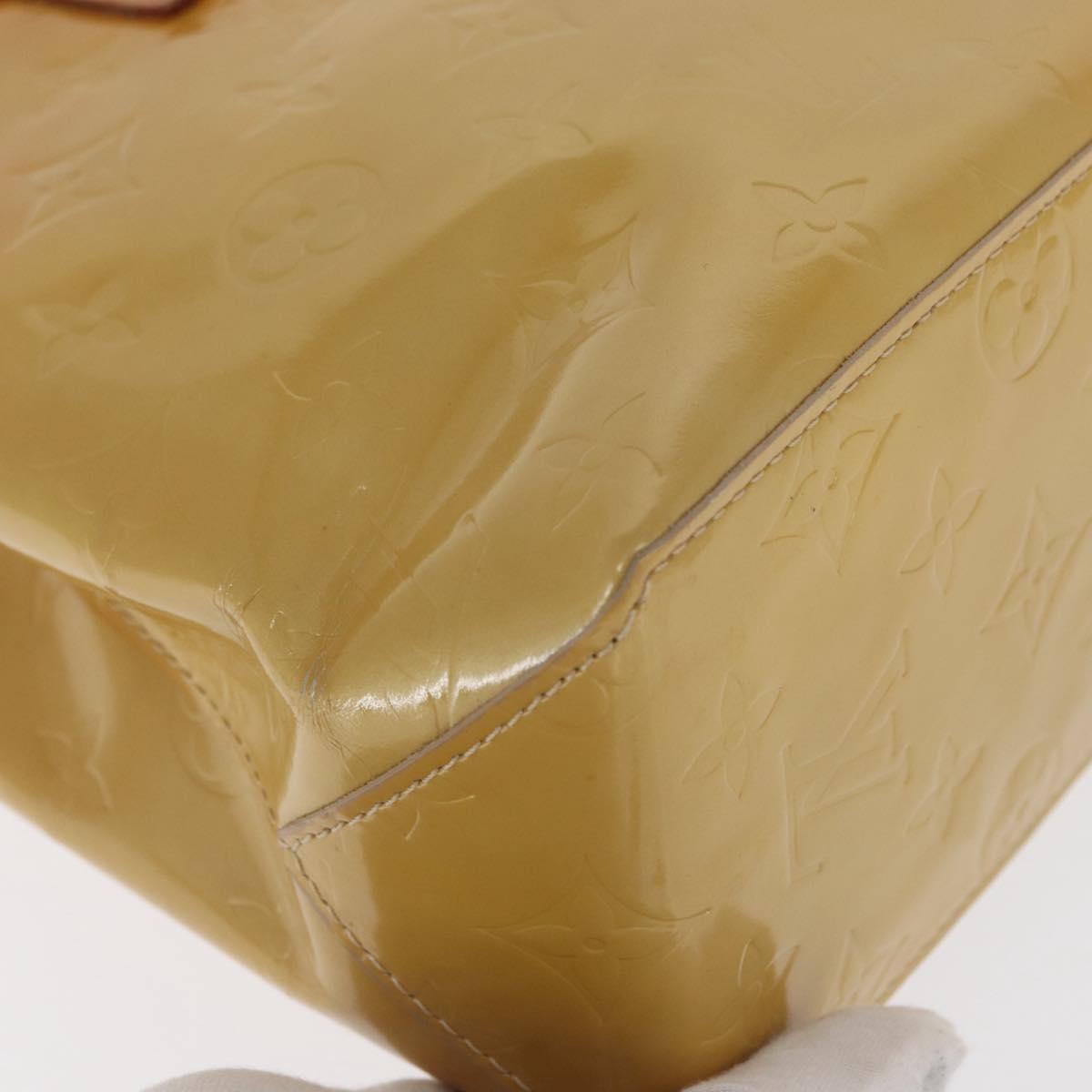 LOUIS VUITTON Monogram Vernis Reade PM Hand Bag Beige M91144 LV Auth ka1876