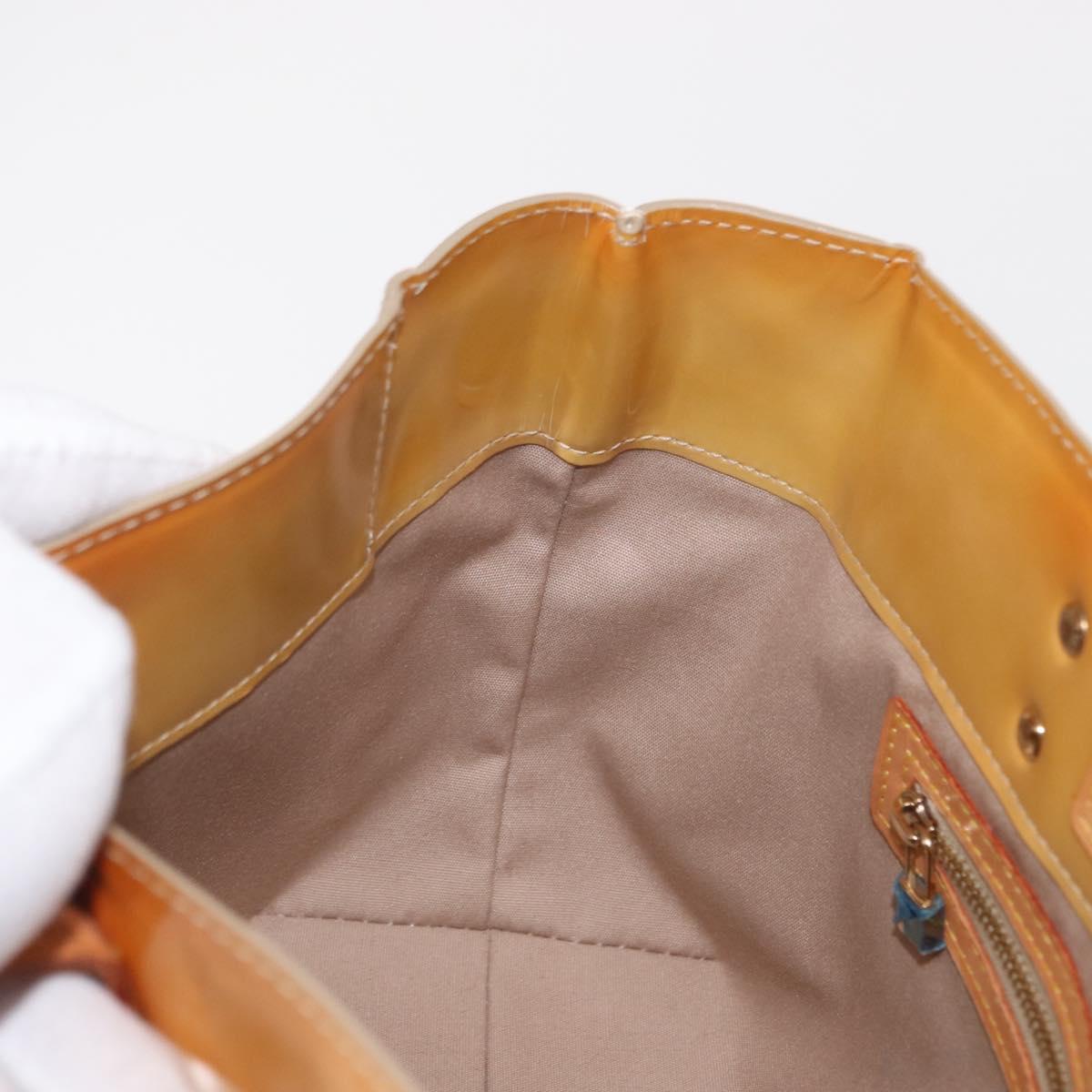 LOUIS VUITTON Monogram Vernis Reade PM Hand Bag Beige M91144 LV Auth ka1876