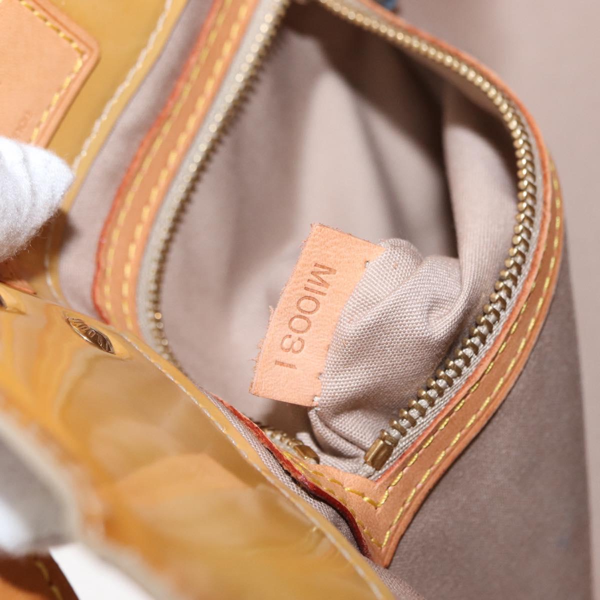 LOUIS VUITTON Monogram Vernis Reade PM Hand Bag Beige M91144 LV Auth ka1876