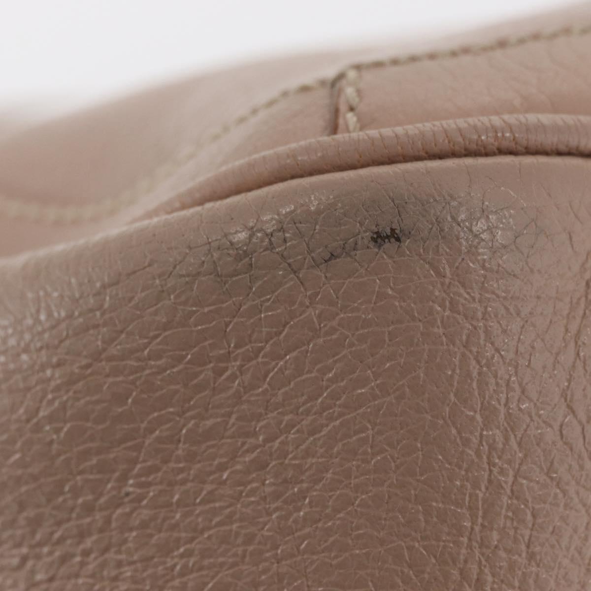 Salvatore Ferragamo Gancini Hand Bag Leather Pink Gold Auth ka1877V