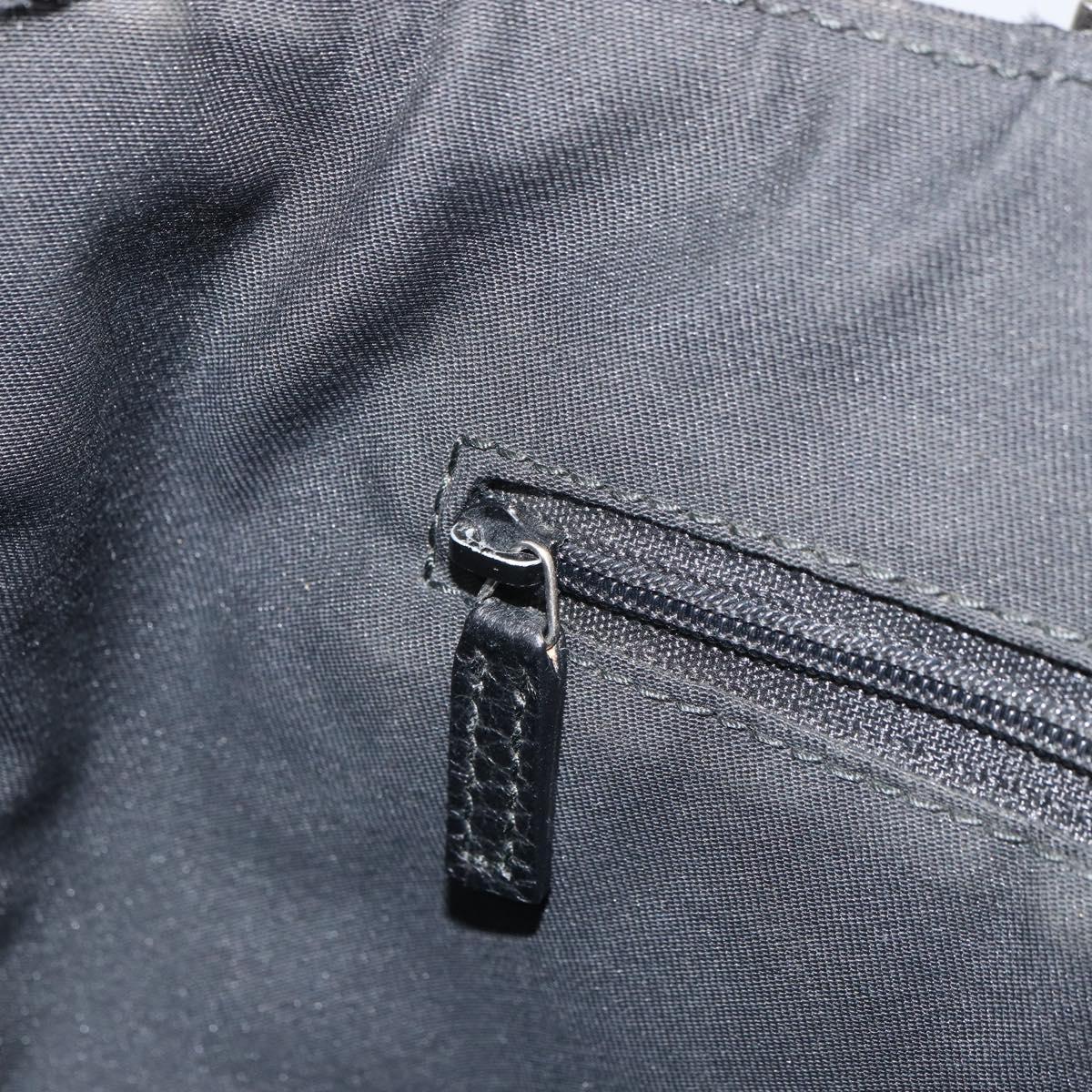 GUCCI GG Canvas Hand Bag Black Silver 268639 Auth ka1878