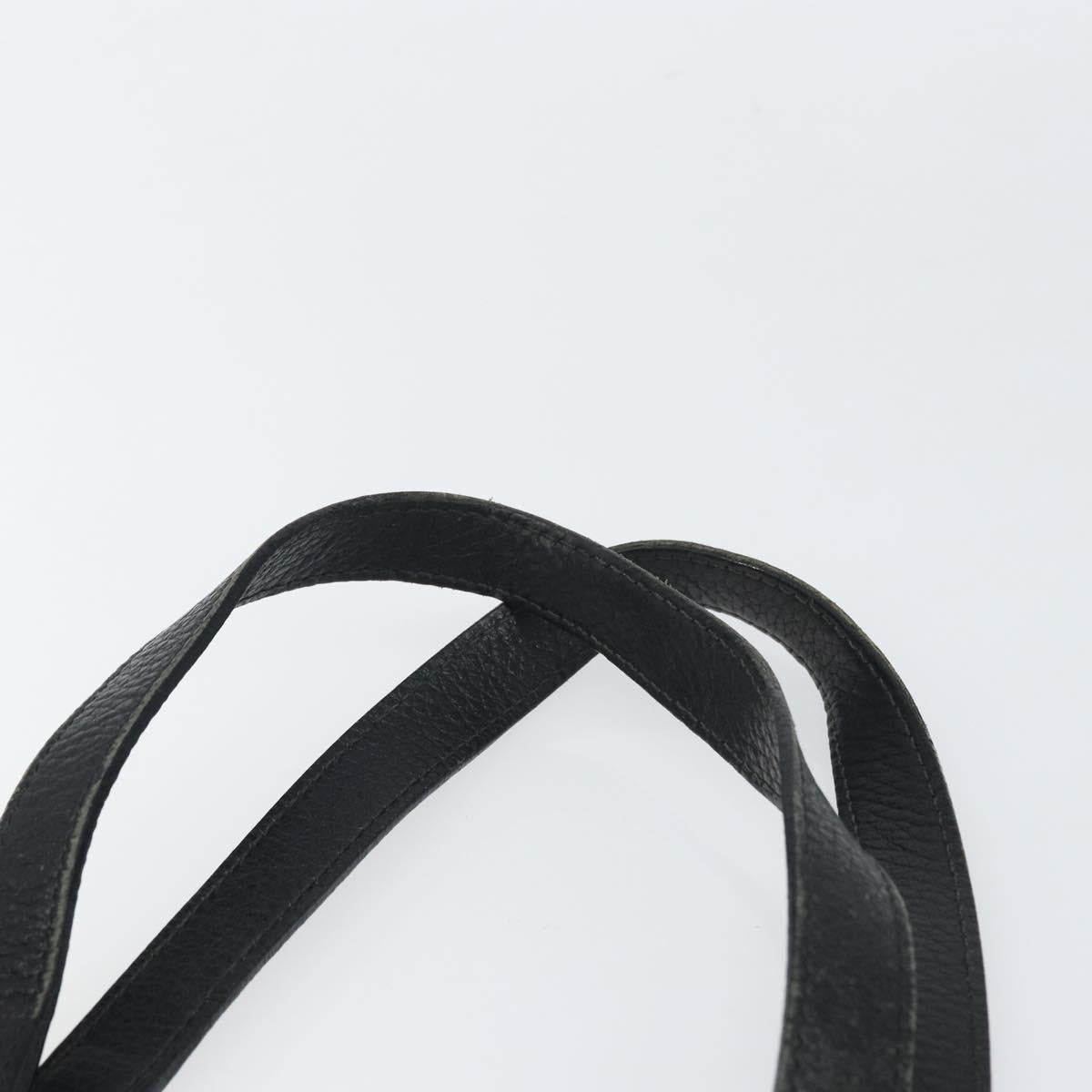 GUCCI GG Canvas Hand Bag Black Silver 268639 Auth ka1878