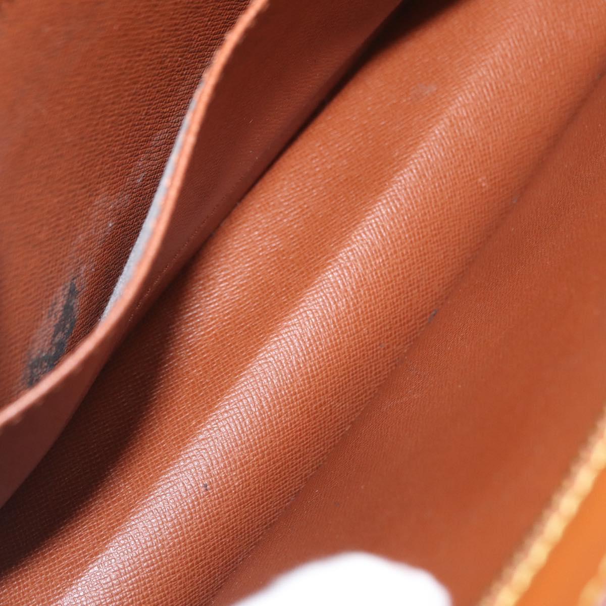 LOUIS VUITTON Epi Pochette Homme Bag Brown Zipangu Gold M52528 LV Auth ka1883