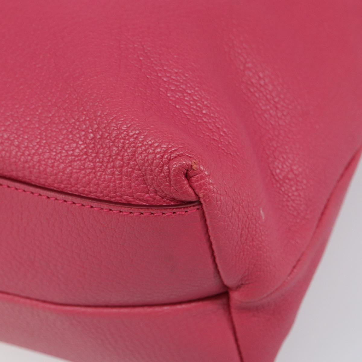 Salvatore Ferragamo Gancini Tote Bag Leather Pink Gold Auth ka1890V
