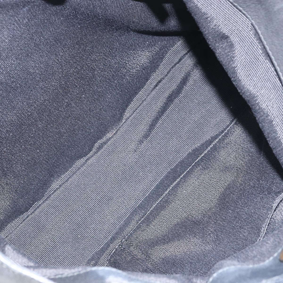Salvatore Ferragamo Tote Bag Leather Black Silver Auth ka1894