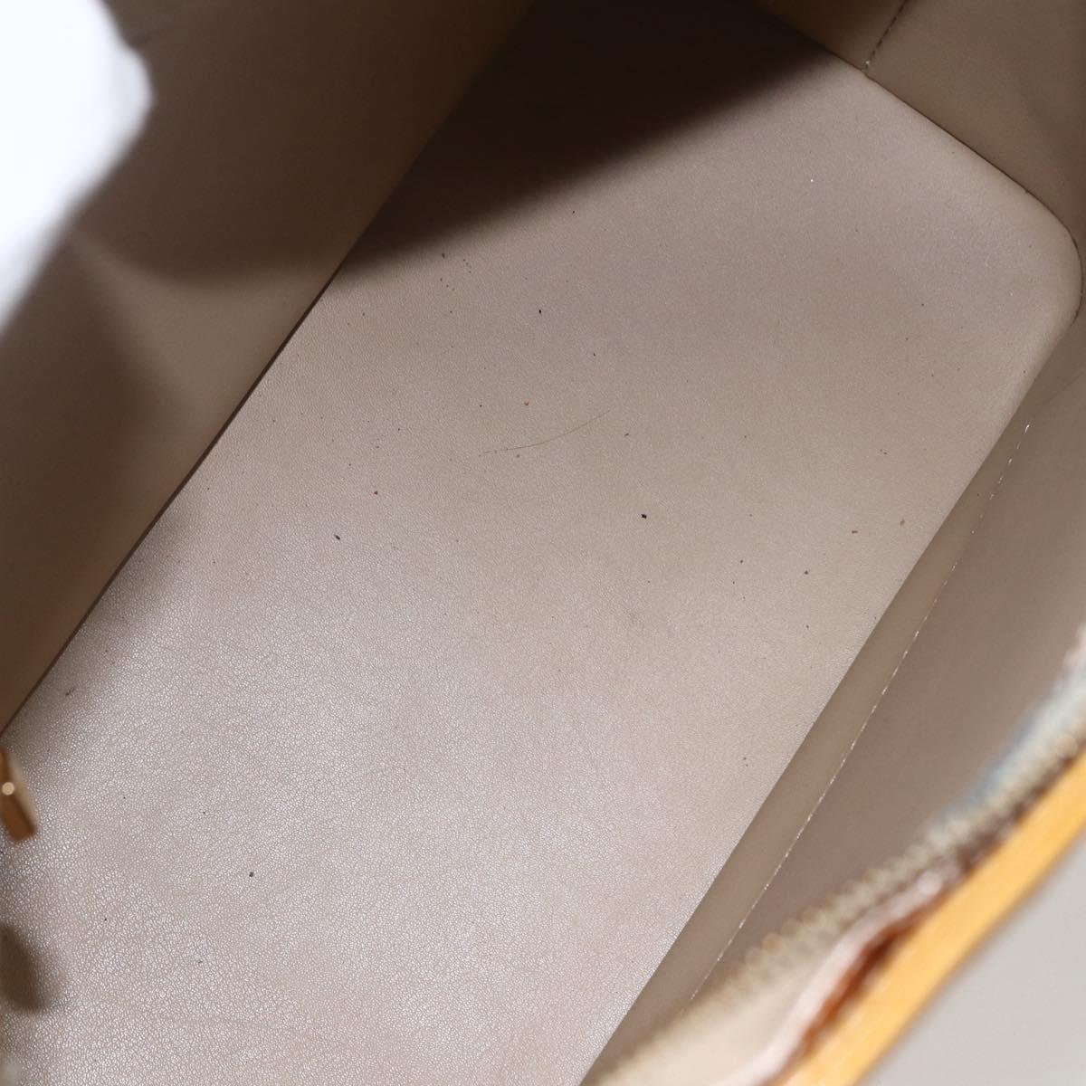 LOUIS VUITTON Monogram Vernis Houston Hand Bag Beige M91004 LV Auth ka1905