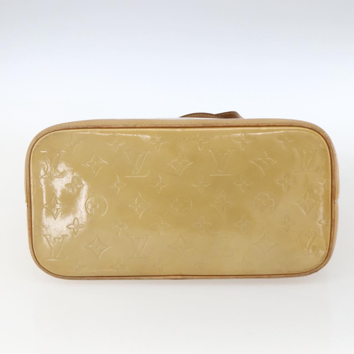 LOUIS VUITTON Monogram Vernis Houston Hand Bag Beige M91004 LV Auth ka1905