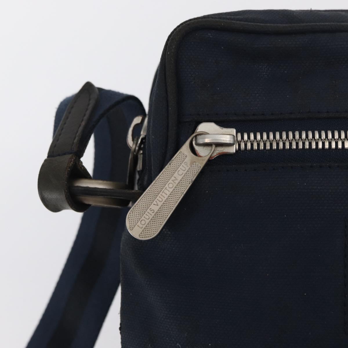 LOUIS VUITTON Louis Vuitton Cup Solent Shoulder Bag Blue M80707 LV Auth ka1906