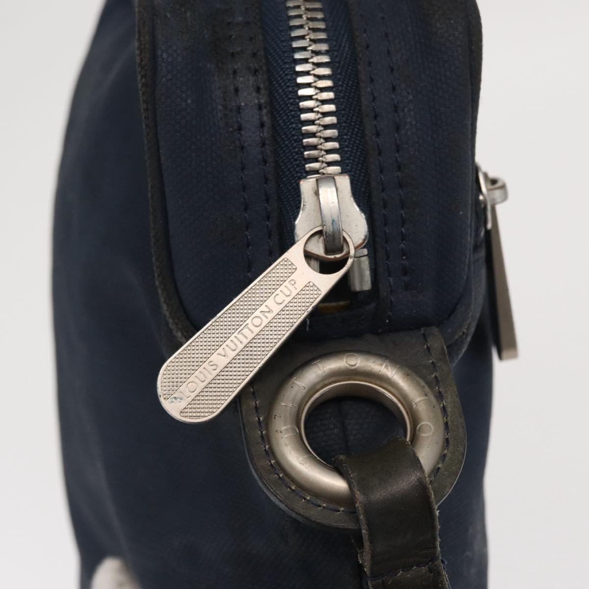 LOUIS VUITTON Louis Vuitton Cup Solent Shoulder Bag Blue M80707 LV Auth ka1906