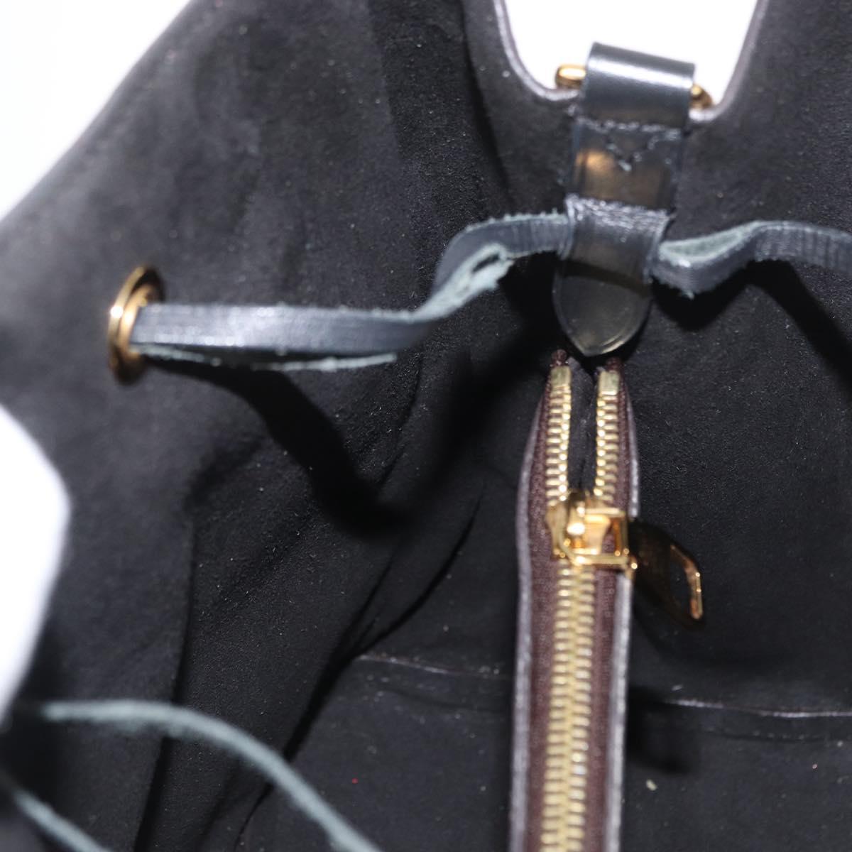 LOUIS VUITTON Monogram Neonoe Shoulder Bag Black M44020 LV Auth ka1907