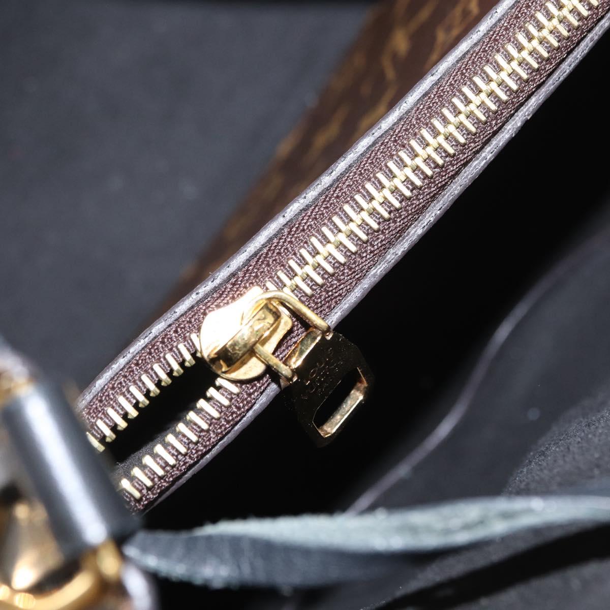 LOUIS VUITTON Monogram Neonoe Shoulder Bag Black M44020 LV Auth ka1907