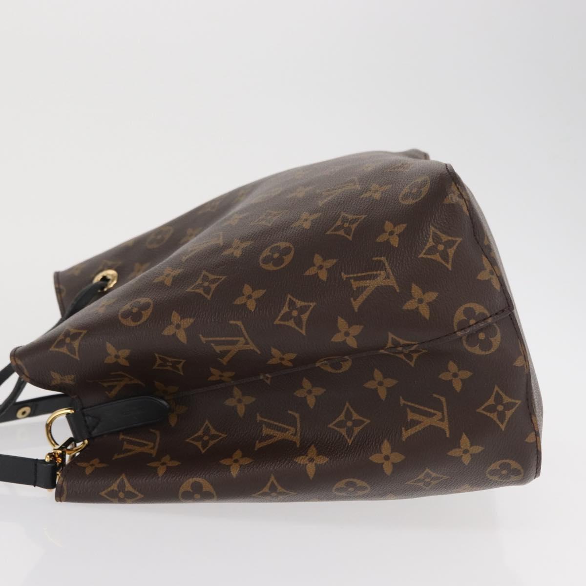 LOUIS VUITTON Monogram Neonoe Shoulder Bag Black M44020 LV Auth ka1907