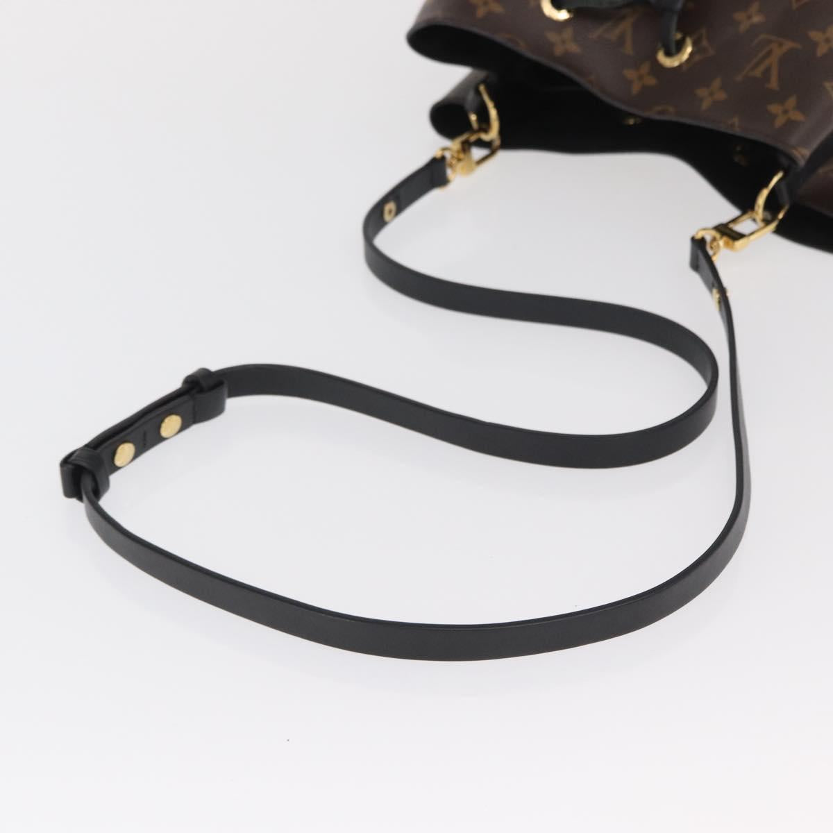 LOUIS VUITTON Monogram Neonoe Shoulder Bag Black M44020 LV Auth ka1907
