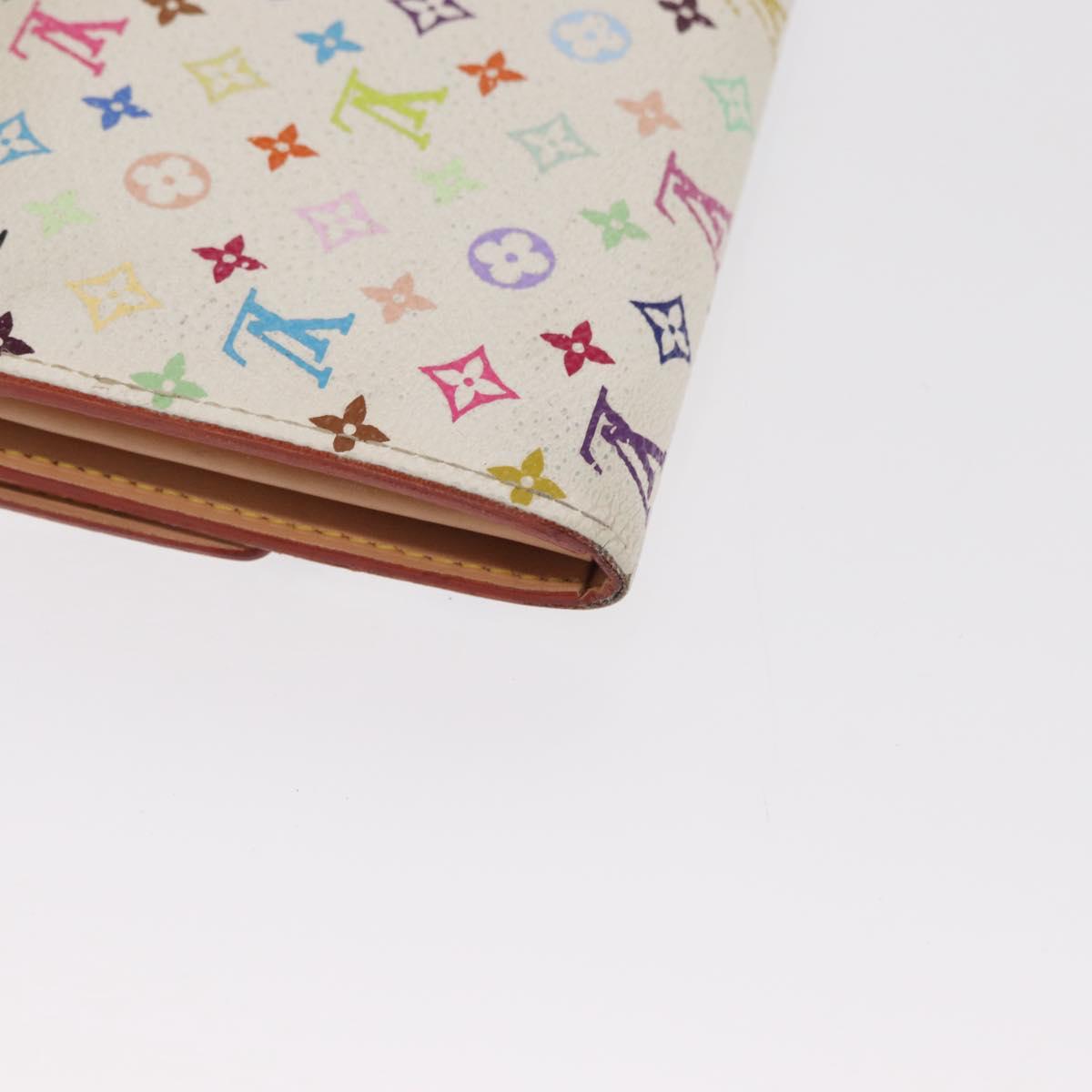 LOUIS VUITTON Multicolor Pochette Porte Monnaie Credit White M60004 Auth ka1909