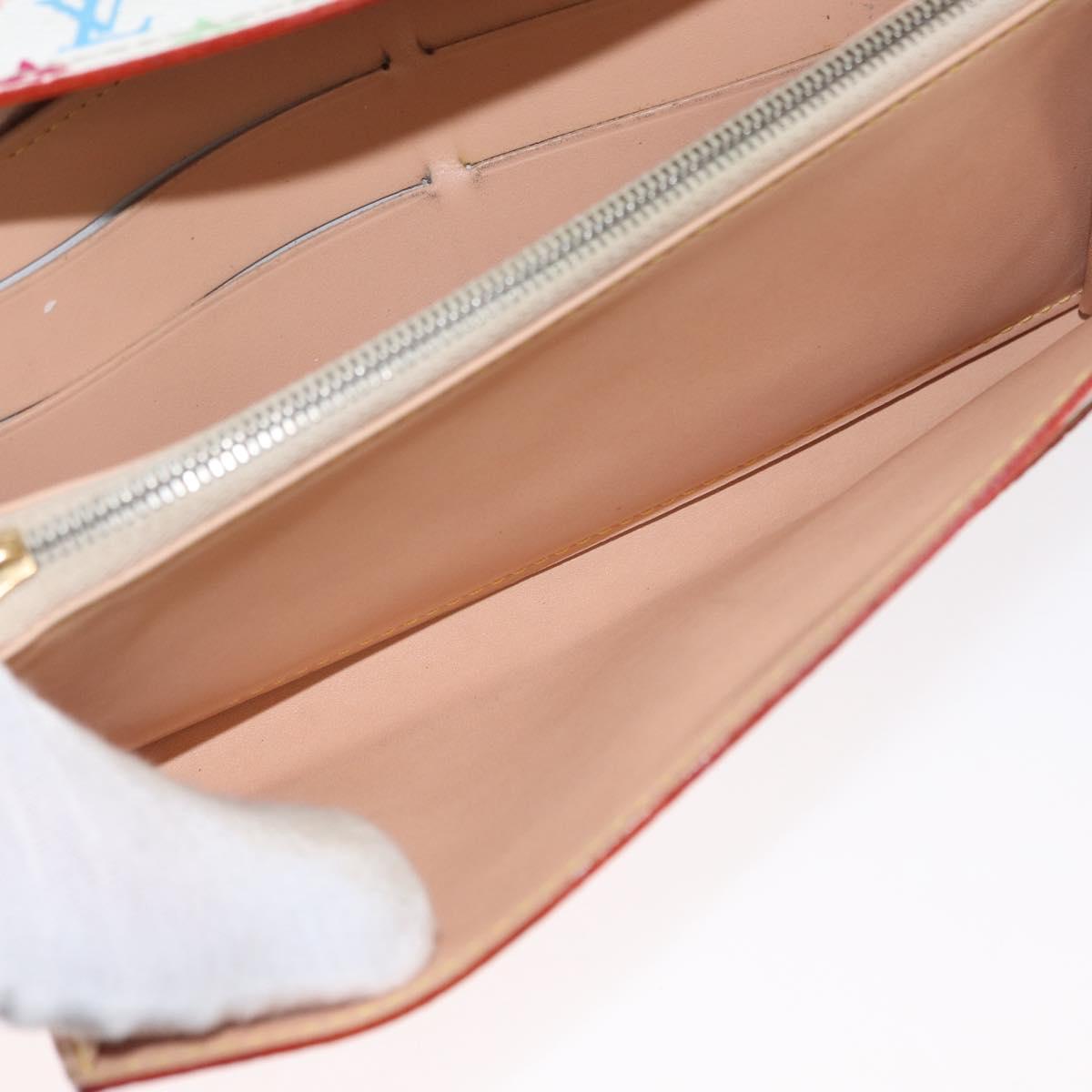 LOUIS VUITTON Multicolor Pochette Porte Monnaie Credit White M60004 Auth ka1909