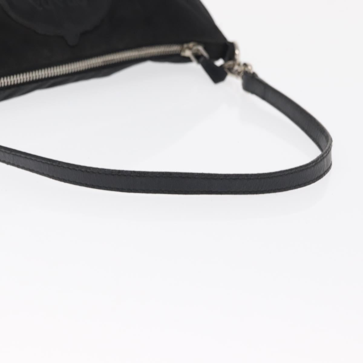 PRADA Shoulder Bag Nylon Black Silver Auth ka1913
