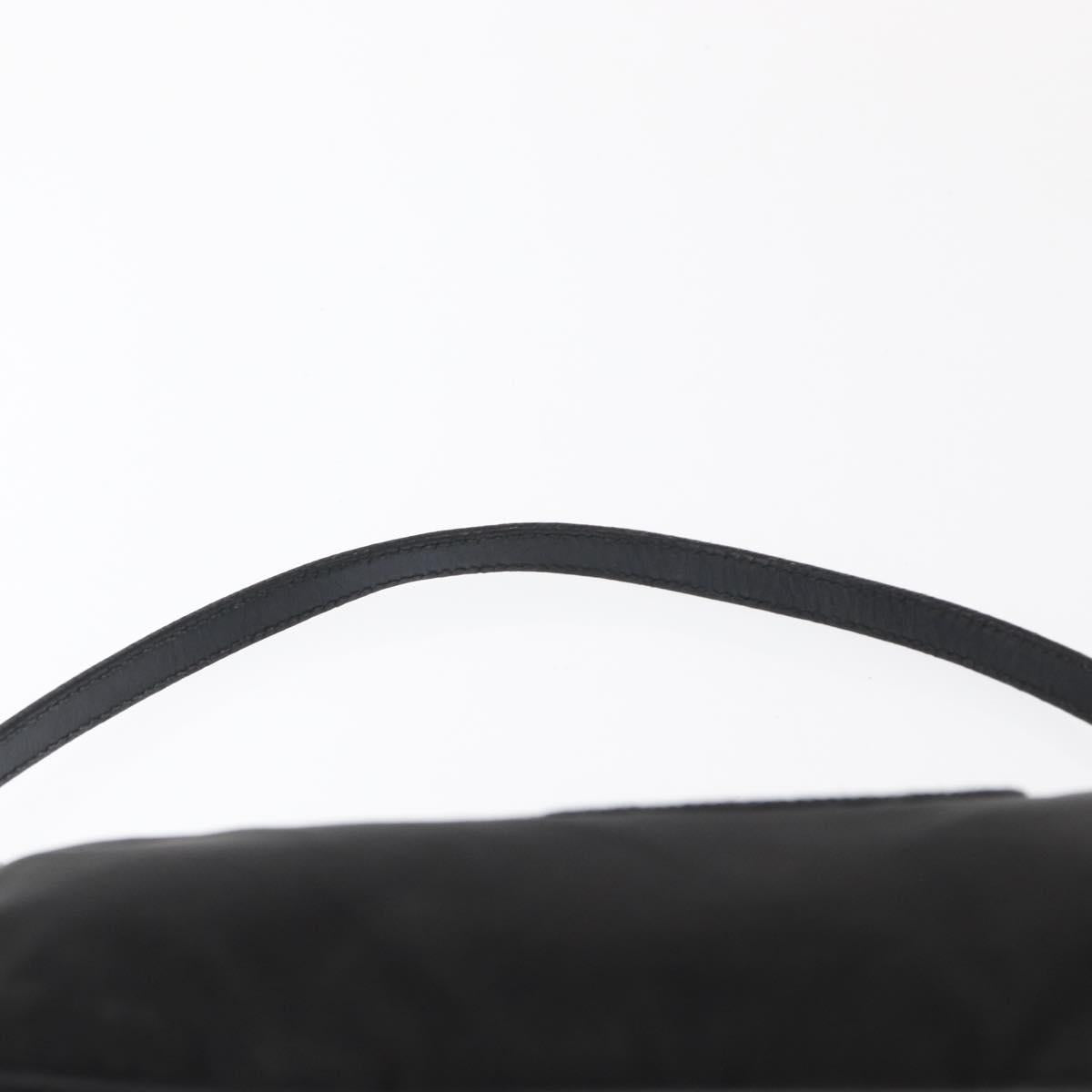 PRADA Shoulder Bag Nylon Black Silver Auth ka1913