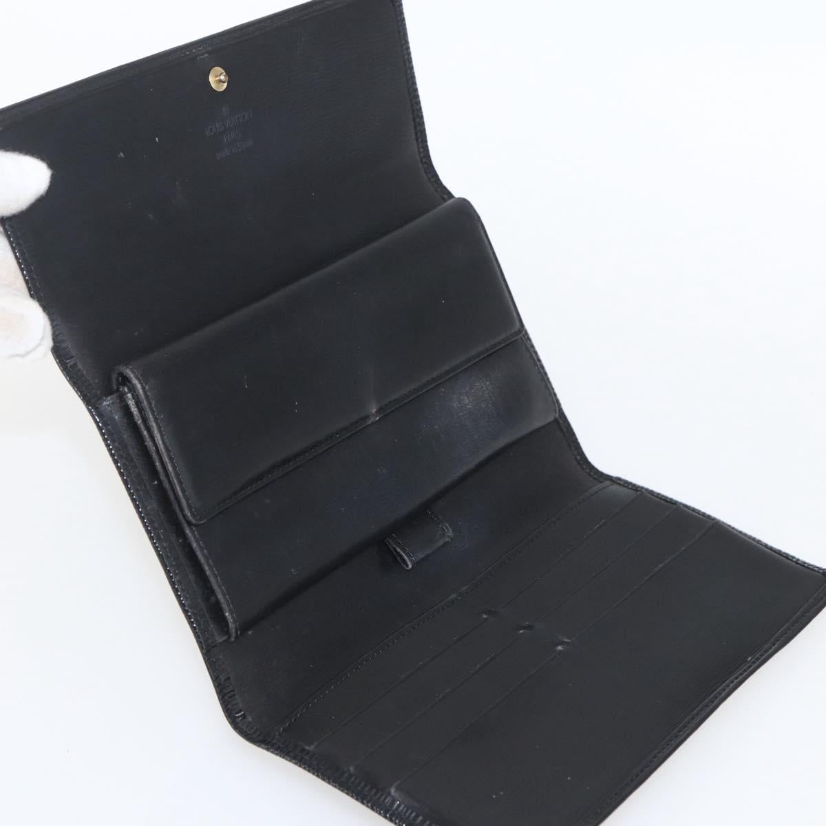 LOUIS VUITTON Empreinte Epi Wallet 3 Set Black Yellow Fuchsia LV Auth ka1916