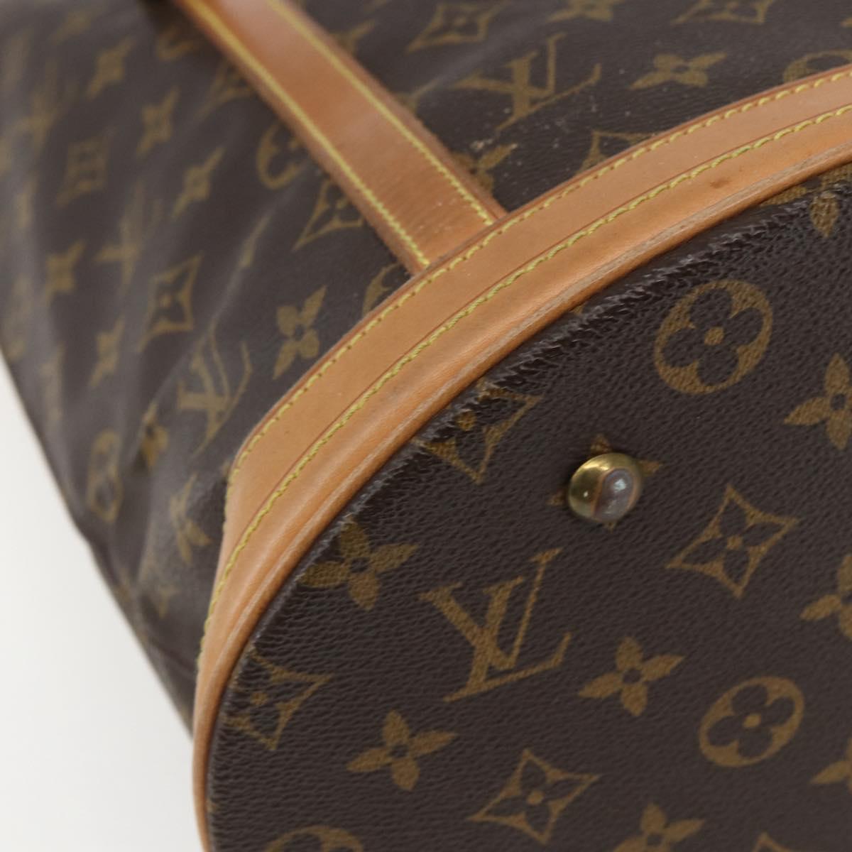 LOUIS VUITTON Monogram Bucket GM Shoulder Bag M42236 LV Auth ka1919