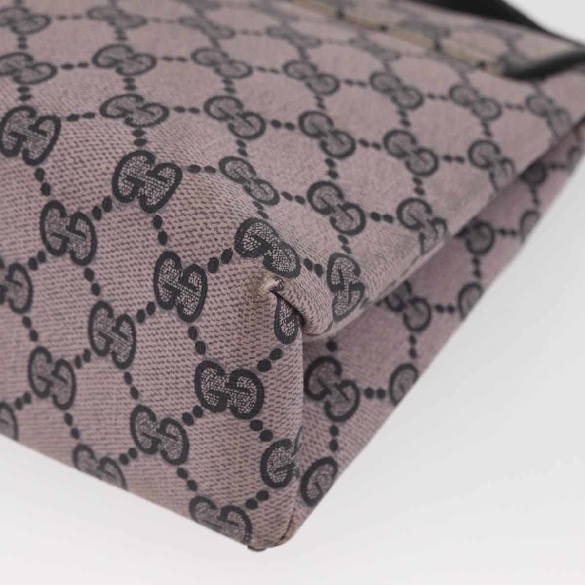 GUCCI GG Supreme Sherry Line Shoulder Bag PVC Navy Red Auth ka1924