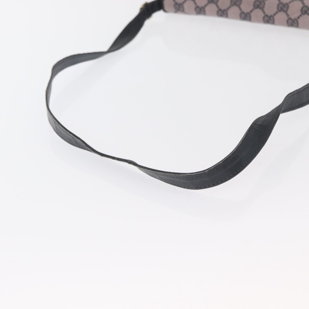 GUCCI GG Supreme Sherry Line Shoulder Bag PVC Navy Red Auth ka1924