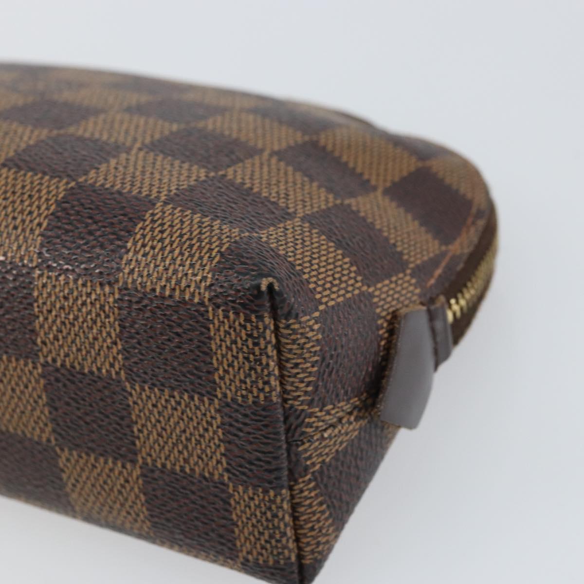 LOUIS VUITTON Damier Ebene Pochette Cosmetic PM Pouch N47516 LV Auth ka1935