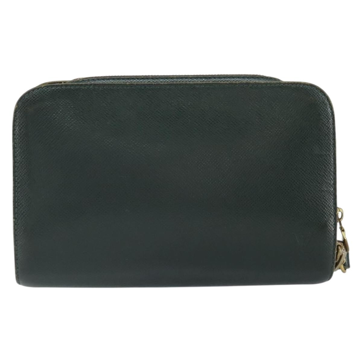 LOUIS VUITTON Taiga Baikal Clutch Bag Epicea M30184 LV Auth ka1937