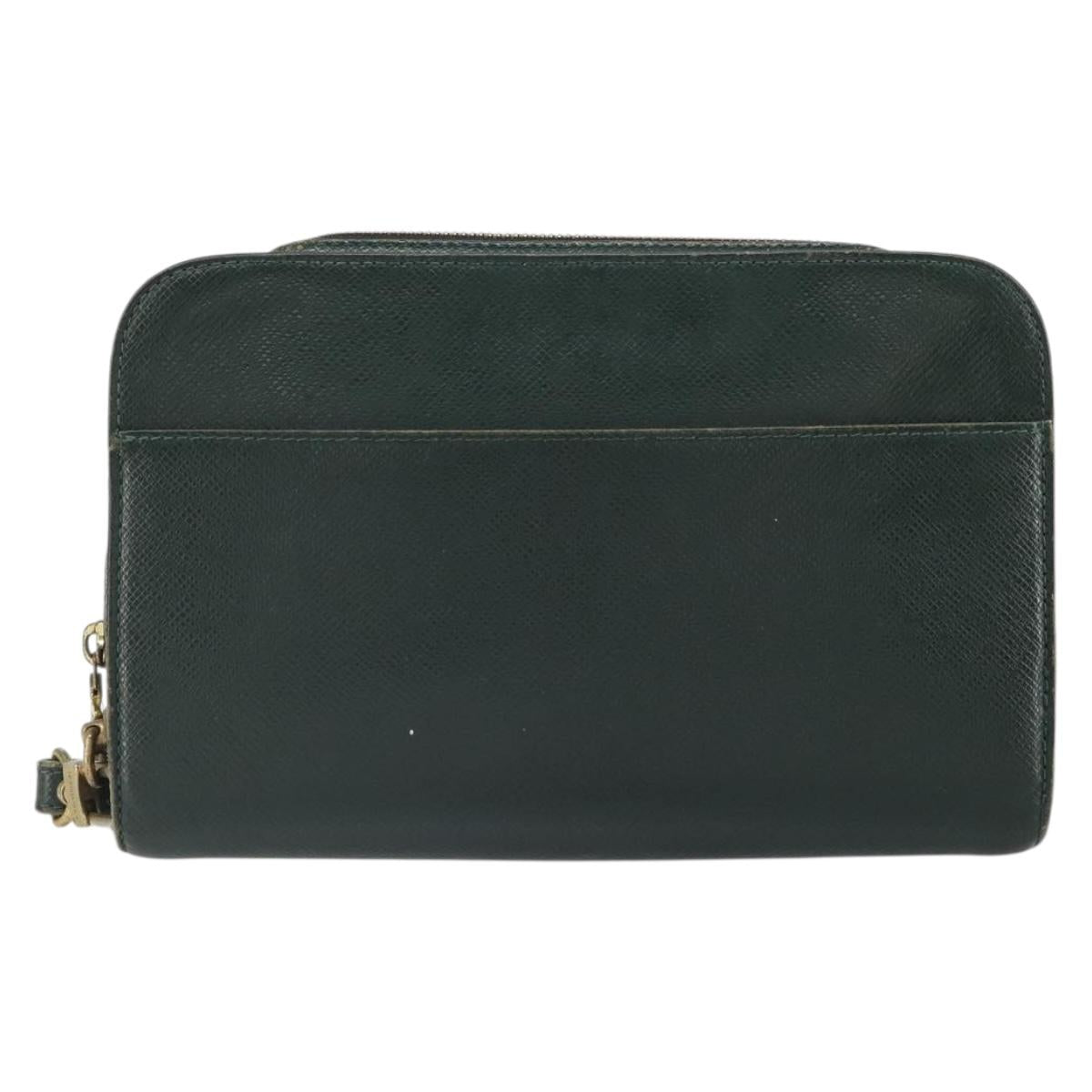 LOUIS VUITTON Taiga Baikal Clutch Bag Epicea M30184 LV Auth ka1937