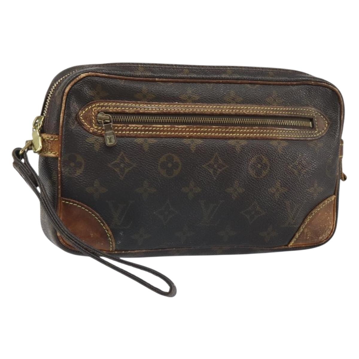 LOUIS VUITTON Monogram Marly Dragonne GM Clutch Bag M51825 LV Auth ka1938