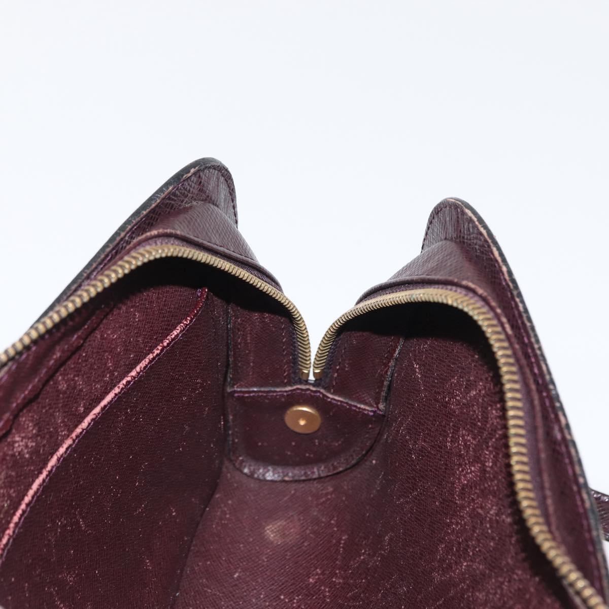 LOUIS VUITTON Taiga Baikal Clutch Bag Acajou M30186 LV Auth ka1956