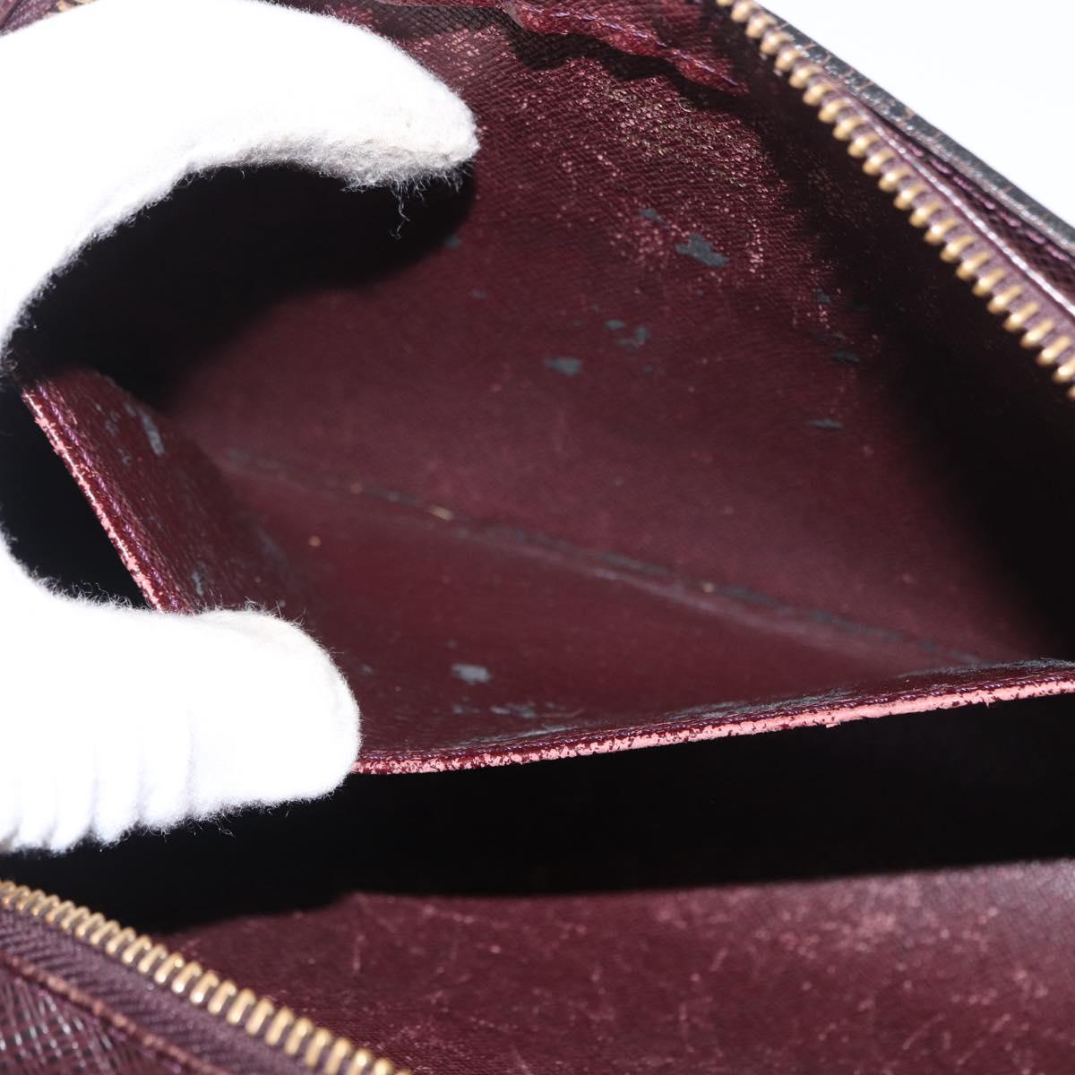 LOUIS VUITTON Taiga Baikal Clutch Bag Acajou M30186 LV Auth ka1956