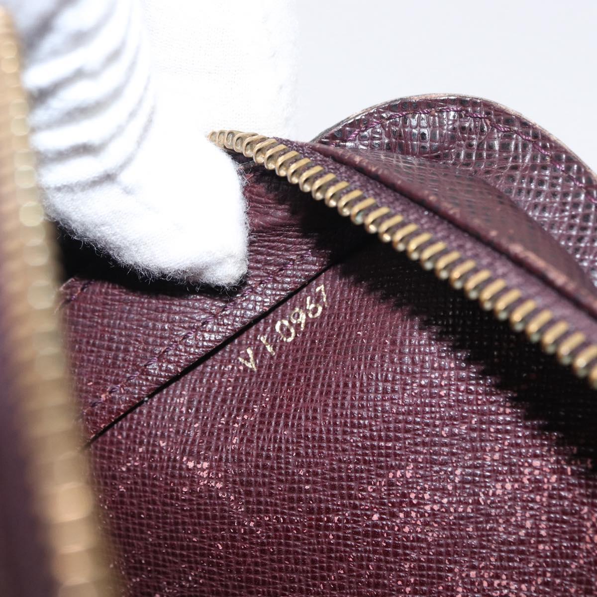 LOUIS VUITTON Taiga Baikal Clutch Bag Acajou M30186 LV Auth ka1956