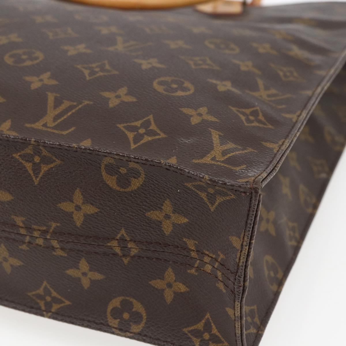 LOUIS VUITTON Monogram Sac Plat Hand Bag M51140 LV Auth ka1968