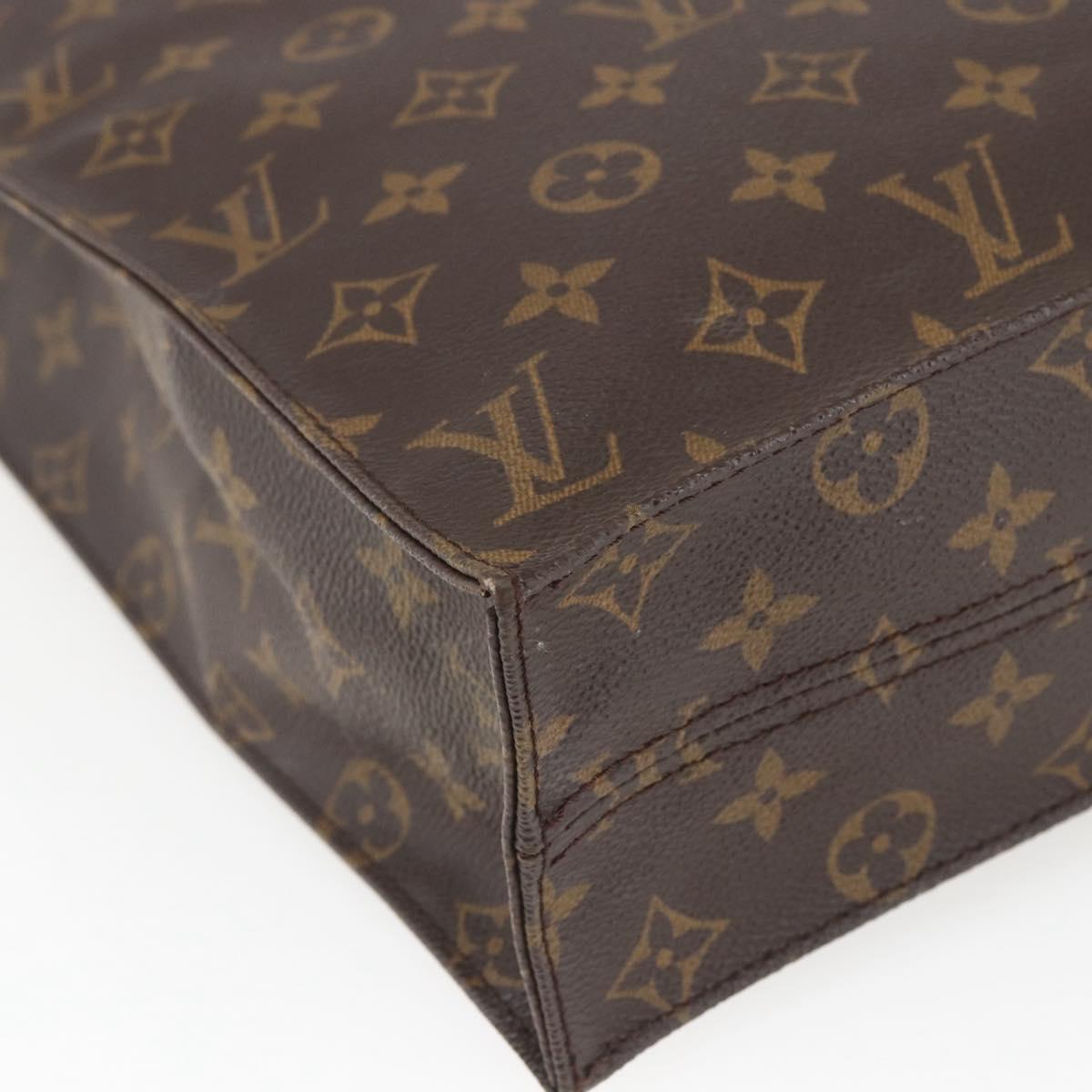 LOUIS VUITTON Monogram Sac Plat Hand Bag M51140 LV Auth ka1968