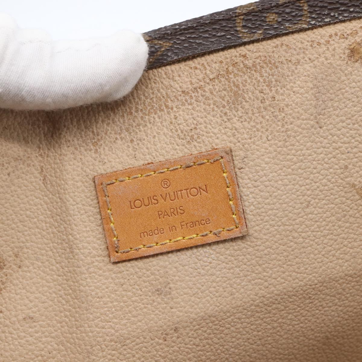 LOUIS VUITTON Monogram Sac Plat Hand Bag M51140 LV Auth ka1968
