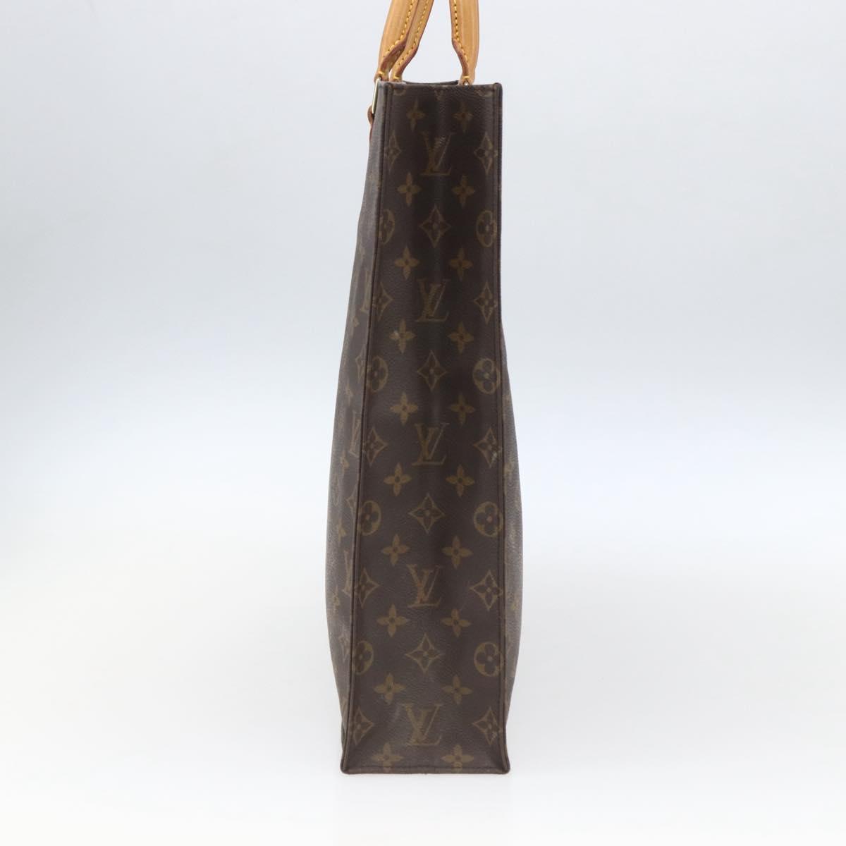 LOUIS VUITTON Monogram Sac Plat Hand Bag M51140 LV Auth ka1968