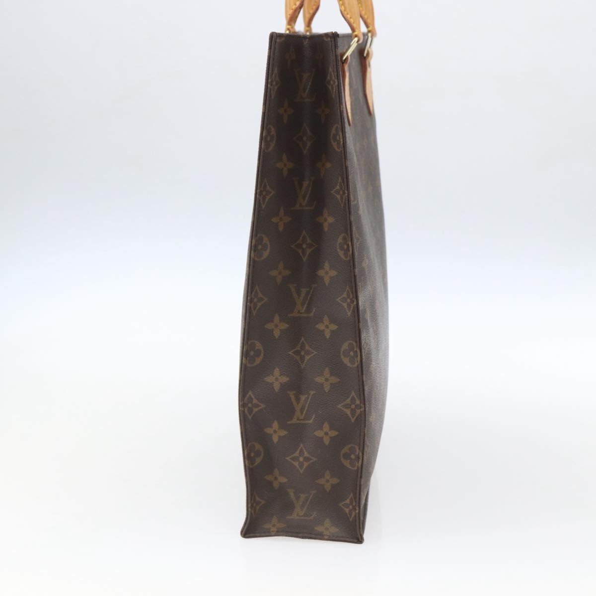 LOUIS VUITTON Monogram Sac Plat Hand Bag M51140 LV Auth ka1968
