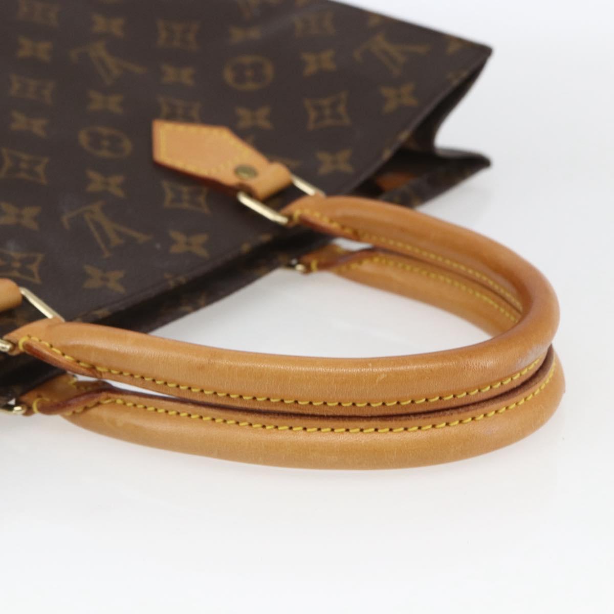 LOUIS VUITTON Monogram Sac Plat Hand Bag M51140 LV Auth ka1968