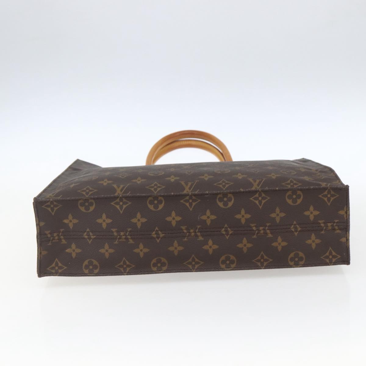 LOUIS VUITTON Monogram Sac Plat Hand Bag M51140 LV Auth ka1968