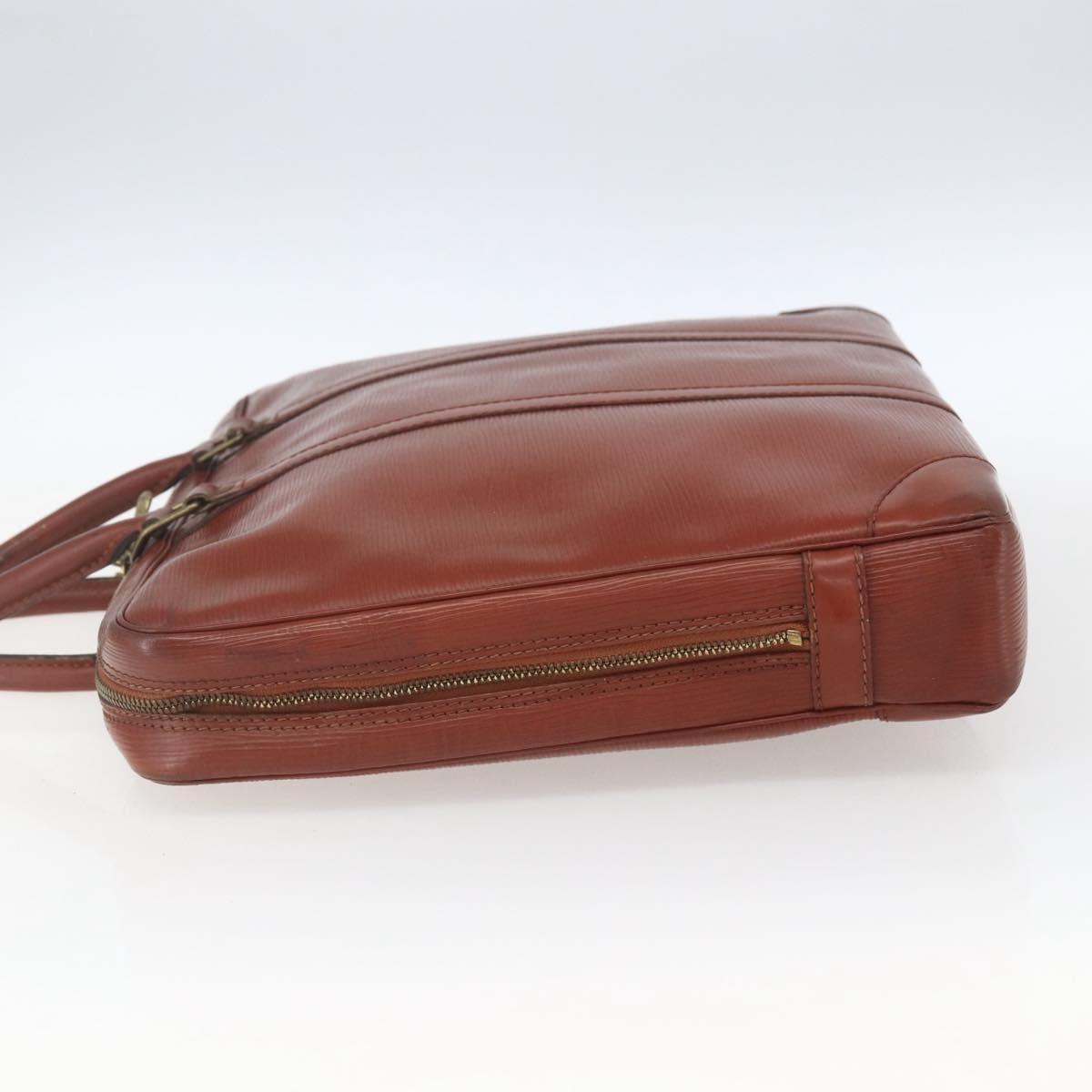 LOUIS VUITTON Epi Porte Documents Voyage Business Bag Brown M54478 Auth ka1969