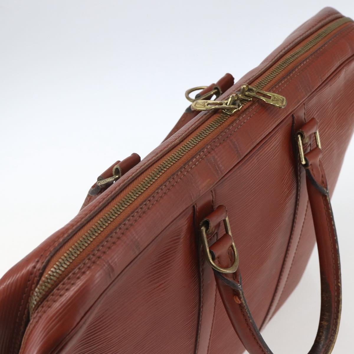 LOUIS VUITTON Epi Porte Documents Voyage Business Bag Brown M54478 Auth ka1969