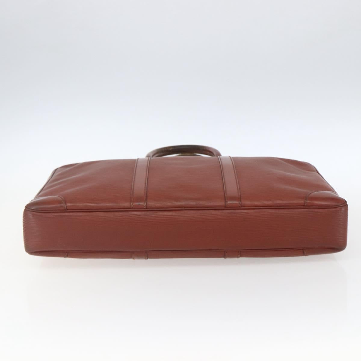 LOUIS VUITTON Epi Porte Documents Voyage Business Bag Brown M54478 Auth ka1969