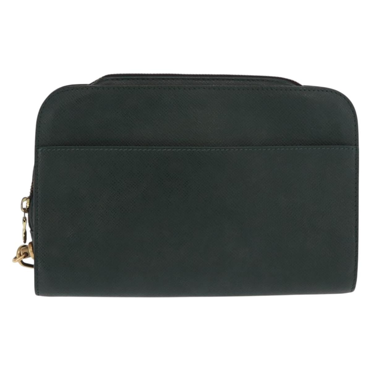 LOUIS VUITTON Taiga Baikal Clutch Bag Epicea M30184 LV Auth ka1986