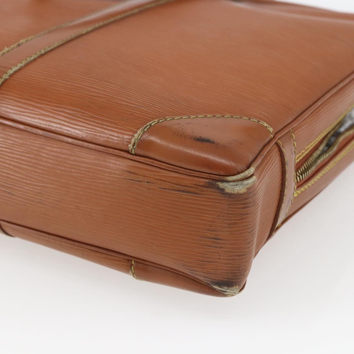 LOUIS VUITTON Epi Porte Documents Voyage Business Bag Brown M54478 Auth ka1990