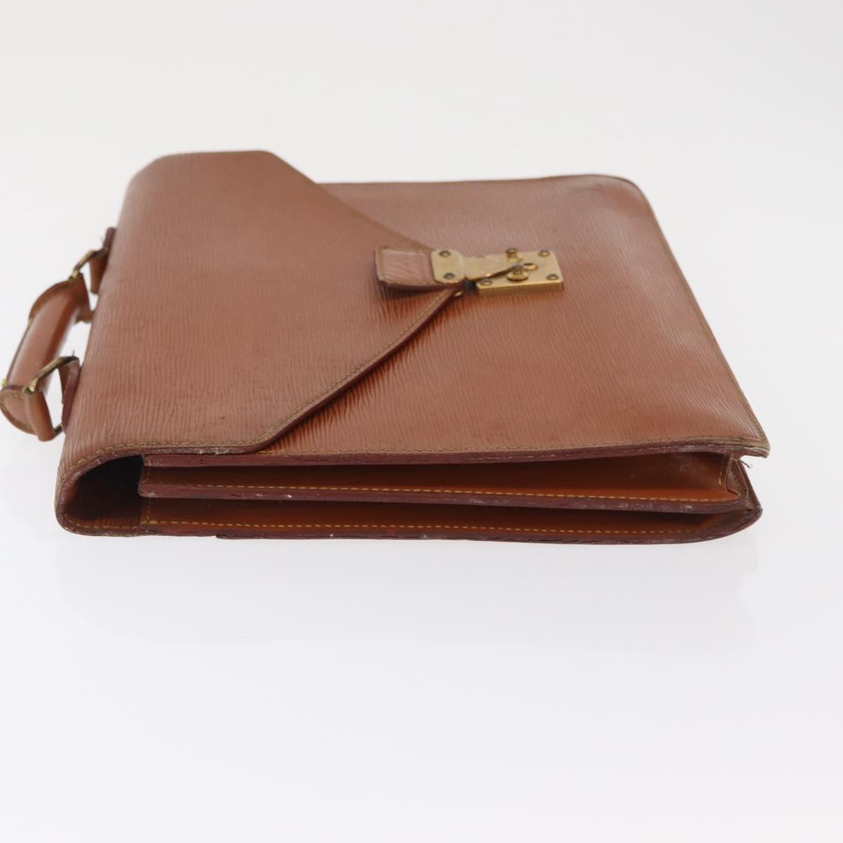 LOUIS VUITTON Epi Serviette Conseiller Briefcase Zipangu Gold M54428 Auth ka1991
