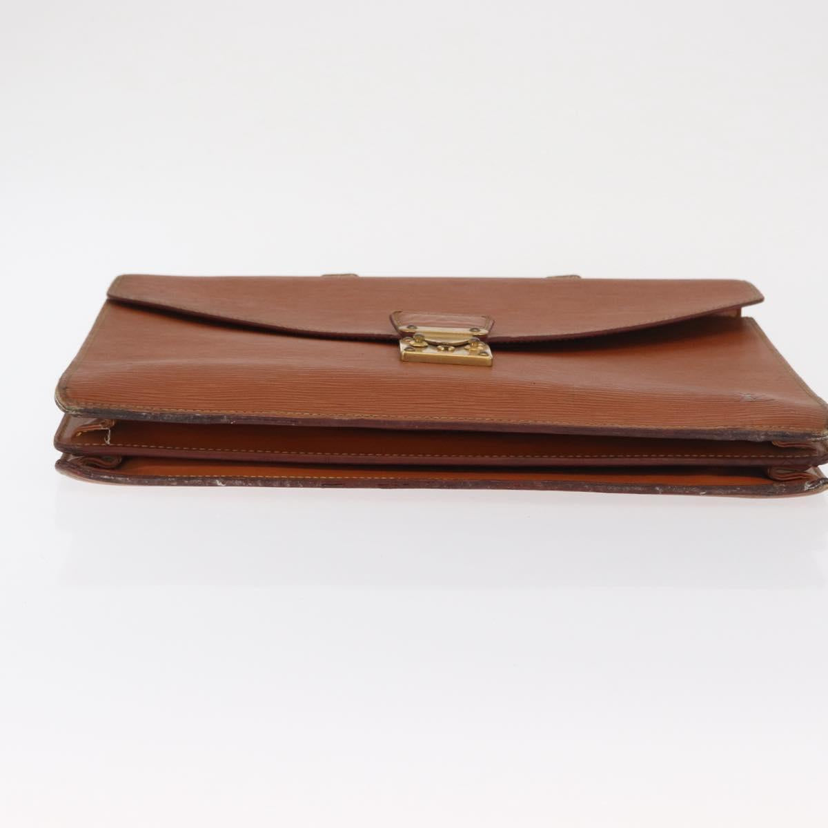 LOUIS VUITTON Epi Serviette Conseiller Briefcase Zipangu Gold M54428 Auth ka1991
